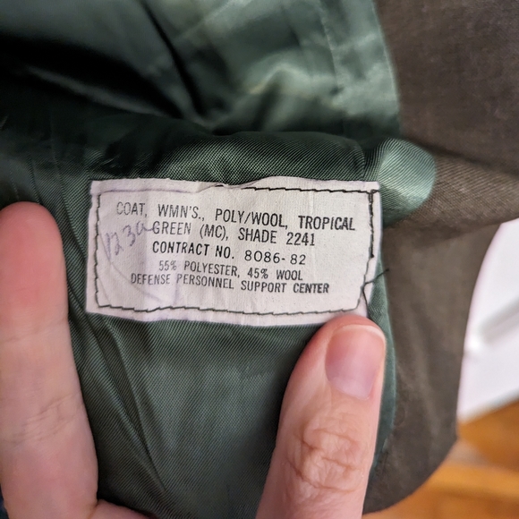 VINTAGE Ladies Military Wool Jacket Blazer in Mint Condition! - Picture 10 of 11